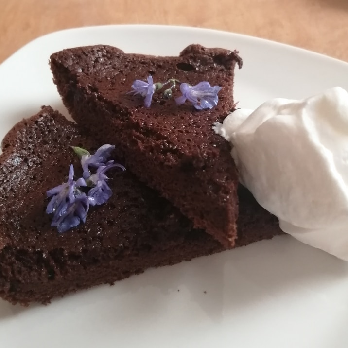 フライパンでチョコケーキ